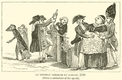 The New Clergy Press, 1789, (From a caricature of the epoch) by English School